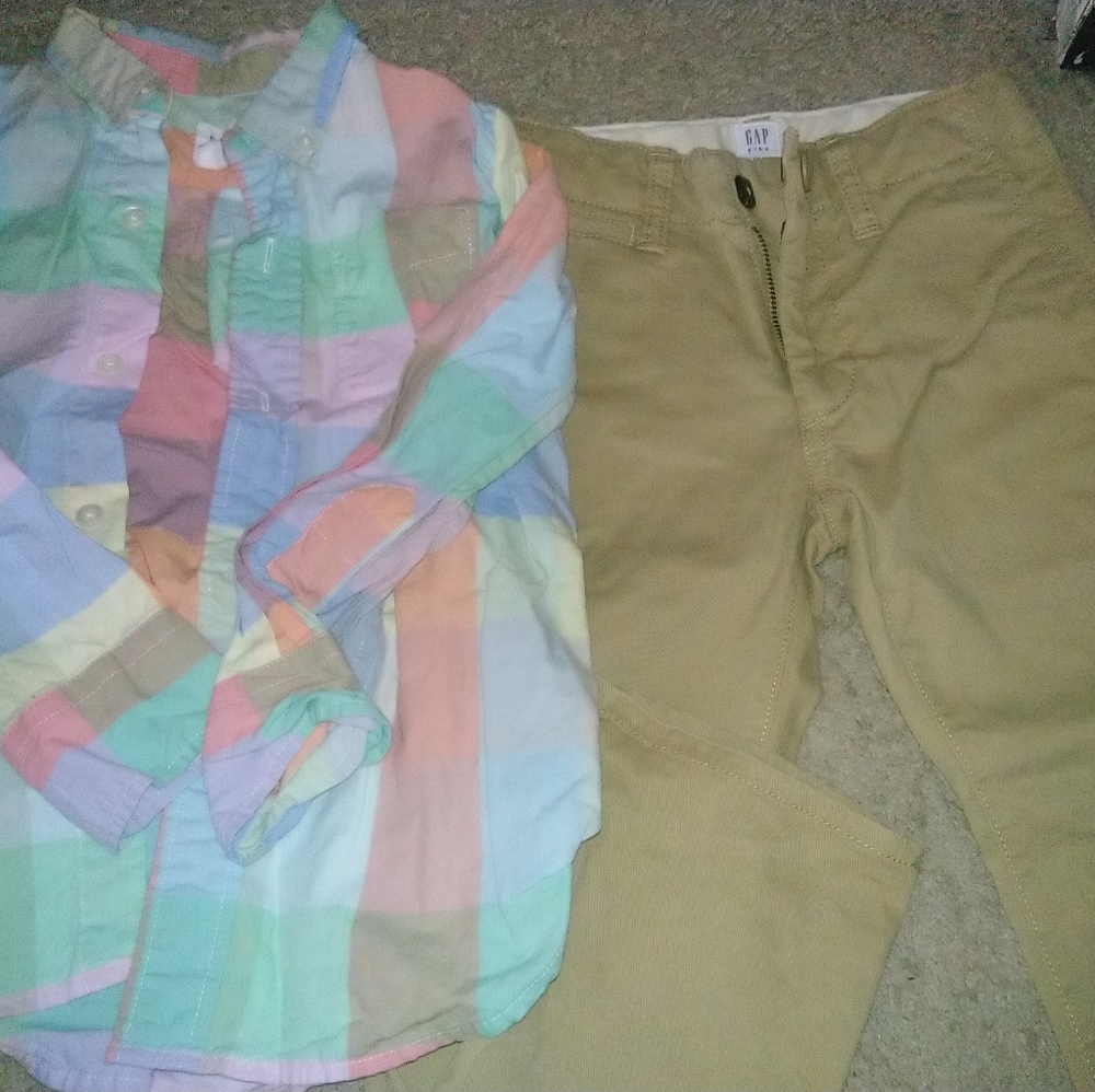 Pastel and Khaki outfit
